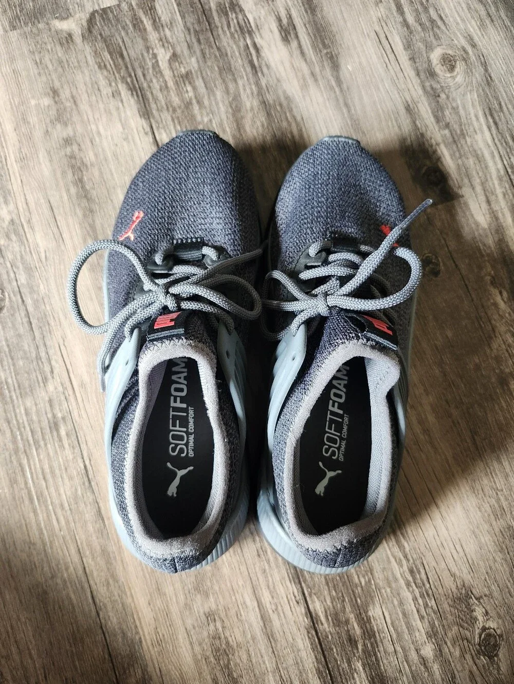 NWOT Puma Boys Pacer Future Knit Gray Running Shoes